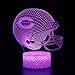 Deal Best NFL Team 3D Optical Illusion Smart 7 Colors LED Night Light Table Lamp with USB Power Cable (Chicago Bears)