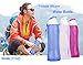 Richen 500ml (17 OZ.) Collapsible Portable Outdoor Sports Silicone 500 Milliliter Water Bottle Bladder Bag Water Bag Packs Reservoir for Yoga Running Camping Cycling Hiking Travel (Blue)