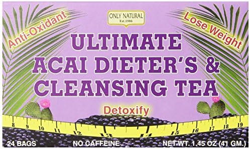 Only Natural Ultimate Acai Dieters & Cleansing Teas, 24-Count. Net Wt. 1.45 Oz