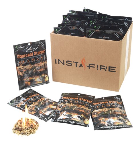 InstaFire Eco-Friendly Granulated Single Use Charcoal Briquette Starter Pouch, Pack of 30
