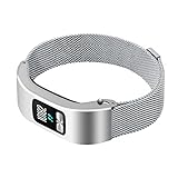 Garmin Vivofit 4 Case Milanese Bands - C2D JOY Metal Steel Case with Milanese Bands Only for Garmin Vivofit 4 Silver (4.8-6.8in)
