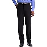 Haggar Mens Classic Fit Flat Front Flex Waistband Stretch Dress Pant