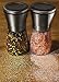 SKEMIX Salt and Pepper Grinder Set - These Glass Stainless Steel Mill/Shaker Grinders Are Perfect For Grinding Pink Himalayan Celtic Sea Salt n Black Pepper or Any Combined Kosher Combo of Spices
