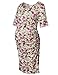 Maternity Bodycon Dress Short Sleeve Ruched Sides Knee Length Shirred Dress