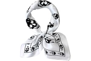 JERLA Women's Men's Small Square satin 100% Real Mulberry Silk Scarfs paisley Hair head face scarf 21" x 21"