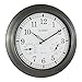 La Crosse Technology WT-3181P Metal Clock, 18 Inch, Pewter