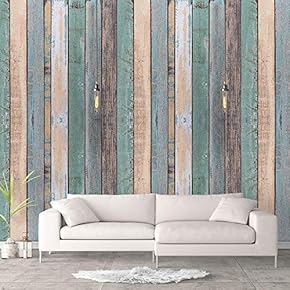 Wall Murals for Bedroom Beautiful Wood Feature Industrial Removable Wallpaper Peel and Stick Wall Stickers - 66x96 inches