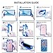 Dexnor Compatible with iPhone 7 Plus Case Glitter 3D Bling Sparkle Flowing Liquid Transparent 3 in 1 Shockproof TPU Silicone Core + PC Frame Protective Defender for iPhone 8 Plus/7 Plus/6s Plus - Pink