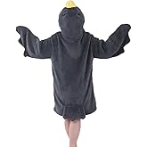 Goose Blanket Hoodie Onesie Adult & Kid,Oversized Warm Duck Wearable Hoodie Blanket with Sleeves,Cozy Sleeping Bag