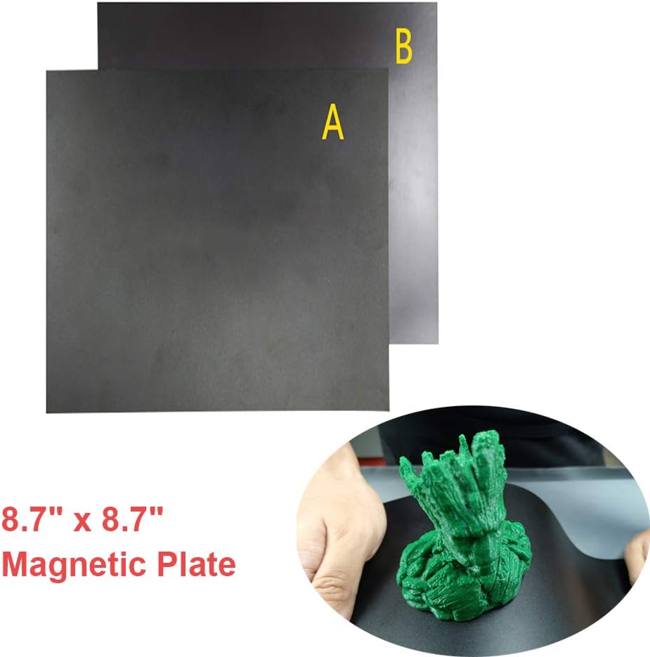 Removable Magnetic Build Surface 3D Printer Heated Bed Cover 220x220mm Hot Bed Sticker Build Surface Platform 8.7" x 8.7"