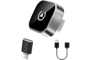 LAUKOWIND Wireless CarPlay Adapter & Android Auto 2 in 1,Fast Seamless Use for CarPlay/Android Auto, Convert Wired to Wireless Car Play, Stable Connection Plug & Play Car Accessories Supports 1000+ Car's