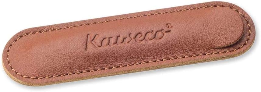 Kaweco Eco Leather 1 Pen Pouch LILIPUT Brandy I Pen Case Suitable for The Liliput Series I Writing Case Made of Genuine Leather with Beautiful Embossing I Chic & Classic I Pen Case 10.7 x 3 cm