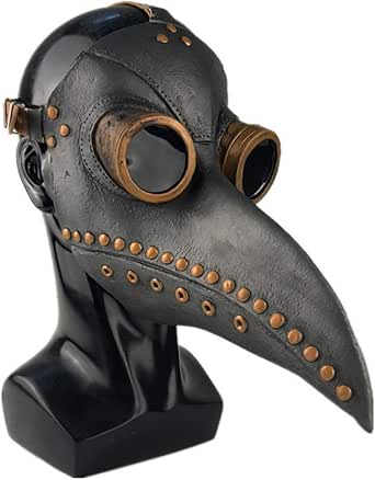 ifkoo Steampunk Plague Doctor Mask Latex Birds Beak Masks Halloween Art Cosplay Carnival Costume Props