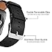 Compatible with Apple Watch Band, BELONGME 44mm 42mm Watch Band Genuine Leather Strap Stainless Metal Buckle Compatible Apple Watch Series 4(44mm),Series 3, 2, 1(42mm) Sport & Edition- Black