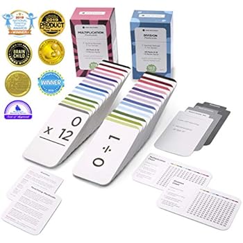 Think Tank Scholar 335 Multiplication and Division Flash Cards | All Facts 0-12 | Best for Kids in 3rd, 4th, 5th & 6th Grade