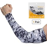 SHINYMOD Arm Sleeves UV Protection Sleeves for Men Women Youth Arm Warmers Compression Sports Sleeves Cycling Golf Basketball Driving Fishing Tattoo Covers Elbow Sleeves 1 Pairs - (3D Printed, XL)