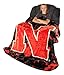 College Covers Everything Comfy Nebraska Cornhuskers Soft and Warm Huge Raschel Throw Blanket, 86