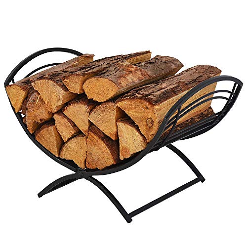 Firewood Log Racks Folding Lumber Carrier Wood Storage Heavy Duty Fireplace Brackets for Indoor Outdoor