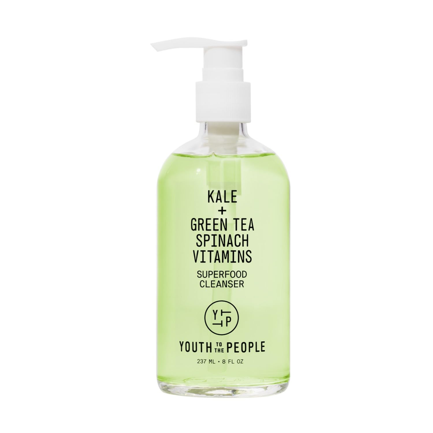 Youth To The People Superfood Cleanser, Enriched with Kale + Green Tea + Spinach, pH-Balanced Face Wash for All Skin Types, Gentle Skin Cleanser & Makeup Remover, 237ml