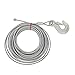 ABN Cargo Tow Trailer Tie Down Strap Cable with Hook and Winch Mount – 50ft x 3/16in ATV, UTV, Boat Tiedown