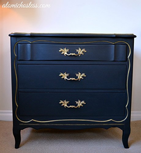 Amazon Com Vintage French Provincial Small Dresser In Black Chalk