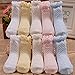 DmsBanga 5 Pairs Summer Mesh Thin Cotton Socks Pointelle For Newborn Baby Toddler