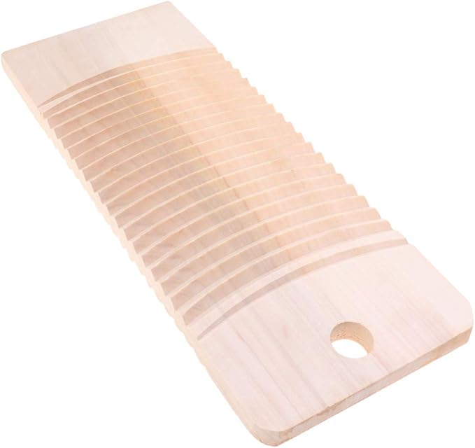 TOPBATHY Wooden Clothes Washboard Hand Wash Laundry Board Scrubbing