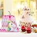 DRAGONFLYDREAMS 12 Pack Unicorn Bags Cute Drawstring Party Bag for Unicorn Party Supplies