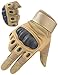 HIKEMAN Outdoor Full Finger Gloves for Men Fit for Cycling Motorcycle Hiking Camping (Tan, Large)