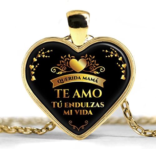 Collar Corazon de Oro Plateado Regalo para mi mamá - Necklace heart gold plated