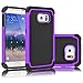 Tekcoo for Galaxy S6 Case, [Tmajor Series] [Purple/Black] Shock Absorbing Hybrid Rubber Plastic Impact Defender Rugged Slim Hard Case Cover Shell for Samsung Galaxy S6 S VI G9200 GS6 All Carriers