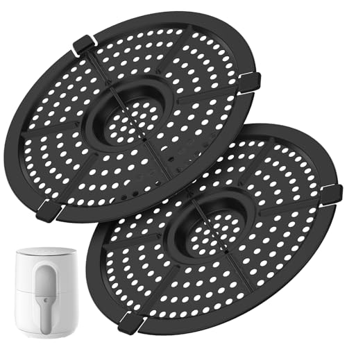 Replacement Grill Tray, Air Fryer Baking Pan, Hot Air Cooking Pan, Carbon Steel Replacement Parts Tray Heat Resistant Anti Stick for Dash 2QT