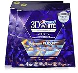 Crest 3D White Luxe Whitestrips Supreme FlexFit-Teeth Whitening Kit 14 treatments, 28 strips (2 Pack)