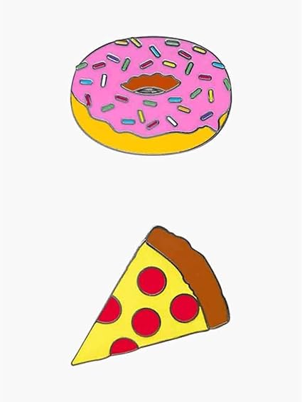 Amazon Com Idecoz Pizza And Donut Cell Phone Charms Double Pack