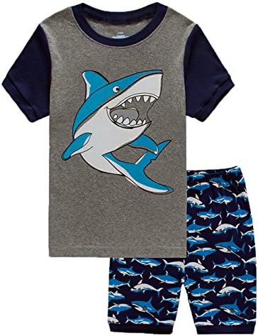 Tecrok Boys Pajamas Cute Kids PJS Sets 100% Cotton Toddler Sleepwears For Age 1-7 Years