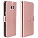 Suyncll Pressure Washer Galaxy S8 Plus Case, LK [Wrist Strap] Luxury PU Leather Wallet Flip Protective Case Cover with Card Slots and Stand for Samsung Galaxy S8 Plus (Rose Gold)