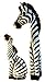 WorldBazzar Hand Carved Wooden Set 2 African Mother Baby Zebra Statue