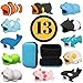 Animal Buddies Phone Cord Bites - Cable Protector for iPhone - Cute Animals Protects Cell Phone Accessories & Bites Data Line - Bite Cord Phone Accessory (13 Pieces w/Pouch)