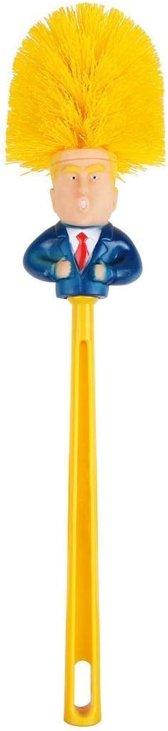 LILLIWEEN Trump Toilet Brush Donald Trump, Two Original Funny Toilet Brushes, Fun Toilet Cleaner, Make Toilet Great Again, Commander in Crap, Trump Toilet Brush + Base