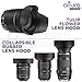 58MM Vivitar UV CPL FLD Filters, Altura Photo ND Filter Set, Collapsible Rubber Lens Hood, Tulip Lens Hood Bundle for Lenses with a 58mm Filter Size