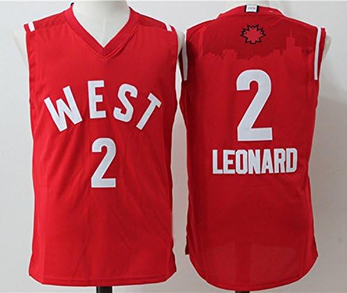 Mens San Antonio Spurs Kawhi Leonard #2 Basketball 2016 All Star Jersey Red L