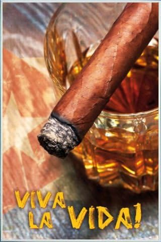 Amazon Co Jp ポスター 酒ポスター キューバの葉巻 ラム Viva La Vida 36 X 24インチ r017 ホーム キッチン