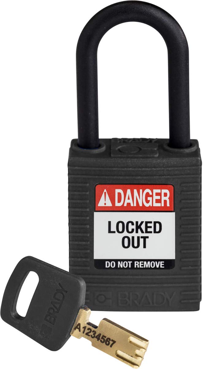 SafeKey Compact Padlock, 33mm x 67mm x 19mm, Black