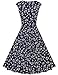 MUXXN Women's Sweetheart Floral Sleeveless Knee Fit-and-Flare Dress, Umbrella Blue, XX-Large