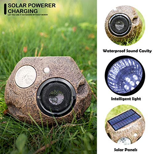 Solar Bluetooth Speakers Outdoor, Portable Bluetooth Speaker Waterproof