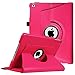 Fintie Case for iPad 9.7 2018 2017 / iPad Air 2 / iPad Air - 360 Degree Rotating Protective Stand Cover with Auto Sleep Wake for iPad 9.7 inch (6th Gen, 5th Gen) / iPad Air 2 / iPad Air, Magenta