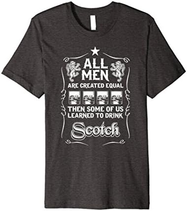 Mens Premium Funny Men Drink Scotch T-Shirt for Scotch Lovers Medium Dark Heather