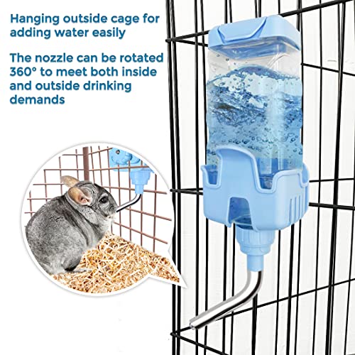 Vannon Top Fill Small Animal Water Bottles for Crate No Drip BPA Free