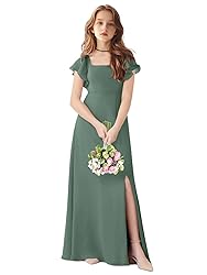 TAISHAN Junior Bridesmaid Dress for Wedding Ruffle