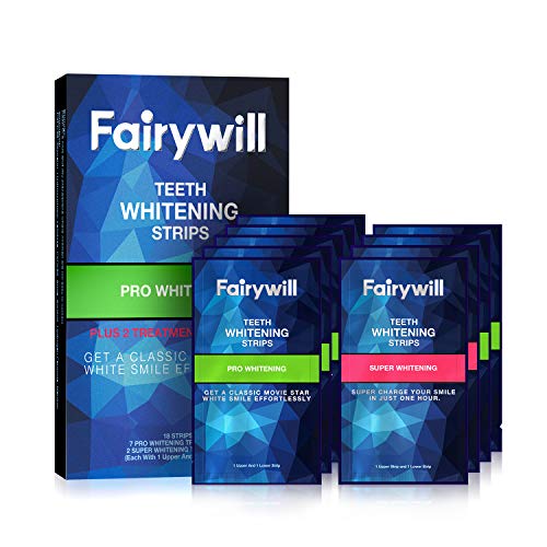 Fairywill Pro Teeth Whitening Strips NonSlip for Sensitive Teeth
